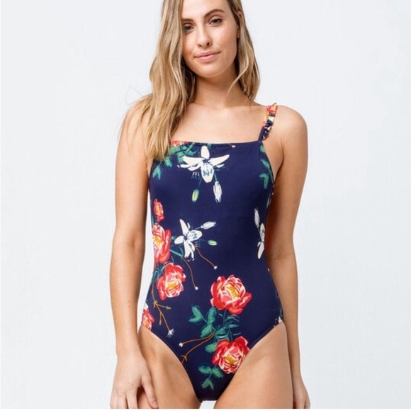 ROXY LOVE & KARMA ONE PIECE FLORAL SWIMSUIT NWT - Picture 1 of 12